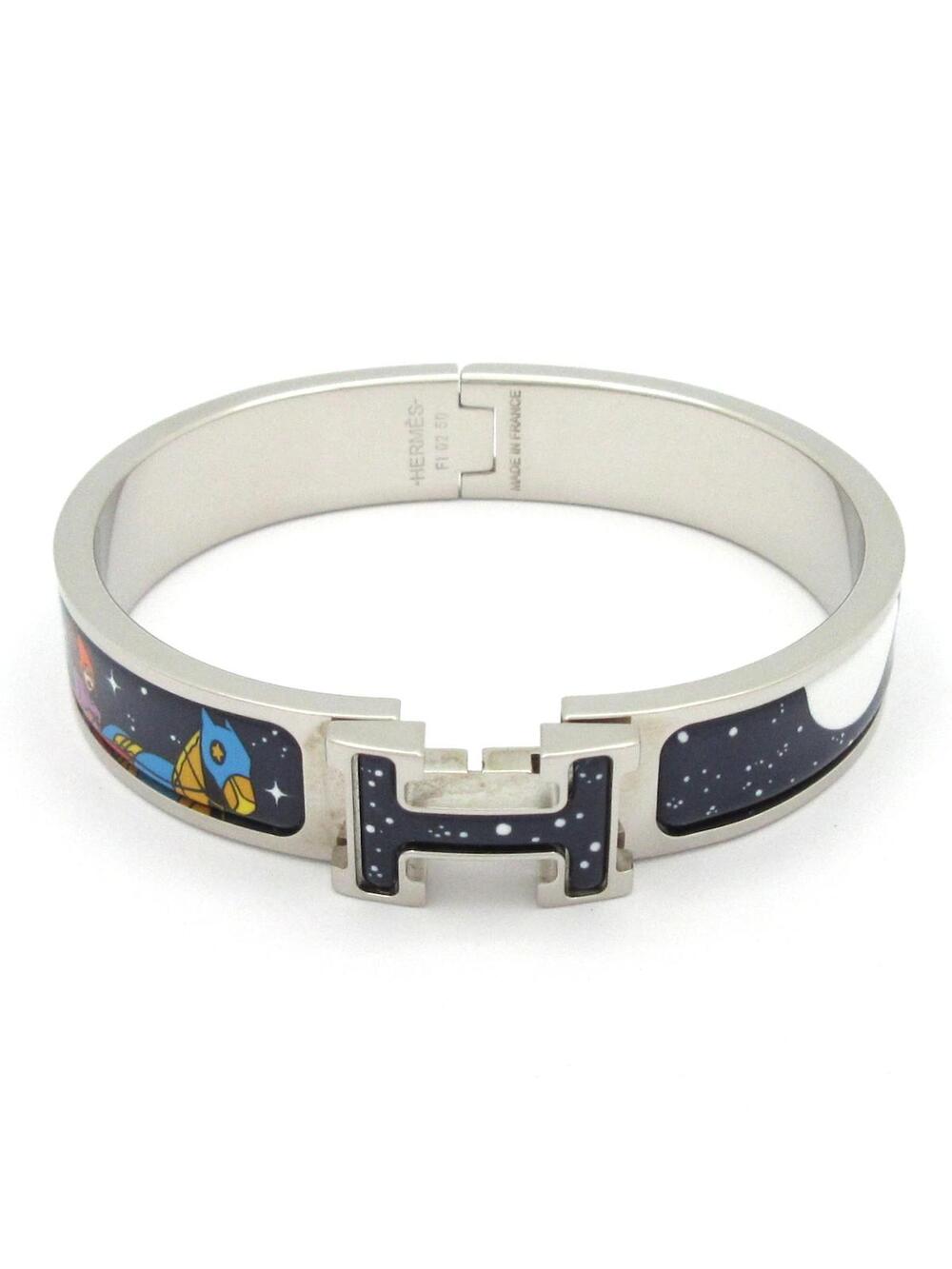 Hermes Click H Space Derby Silver Navy #368606H96B